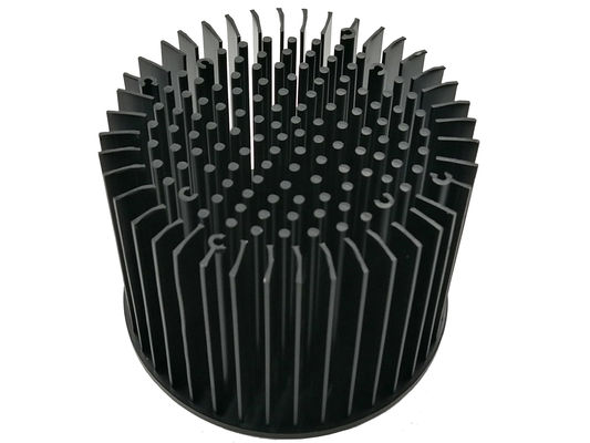 Disipador de calor circular anticorrosivo, disipador de calor de aluminio anodizado negro durable