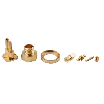 Piezas de torneado de cobre amarillo cepilladas industriales, componentes de torneado de la precisión del CNC de la motocicleta