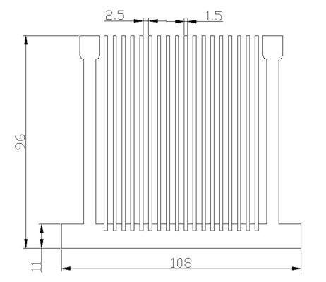 Disipador de calor de aluminio anodizado a prueba de herrumbre, perfil de aluminio anticorrosivo del disipador de calor